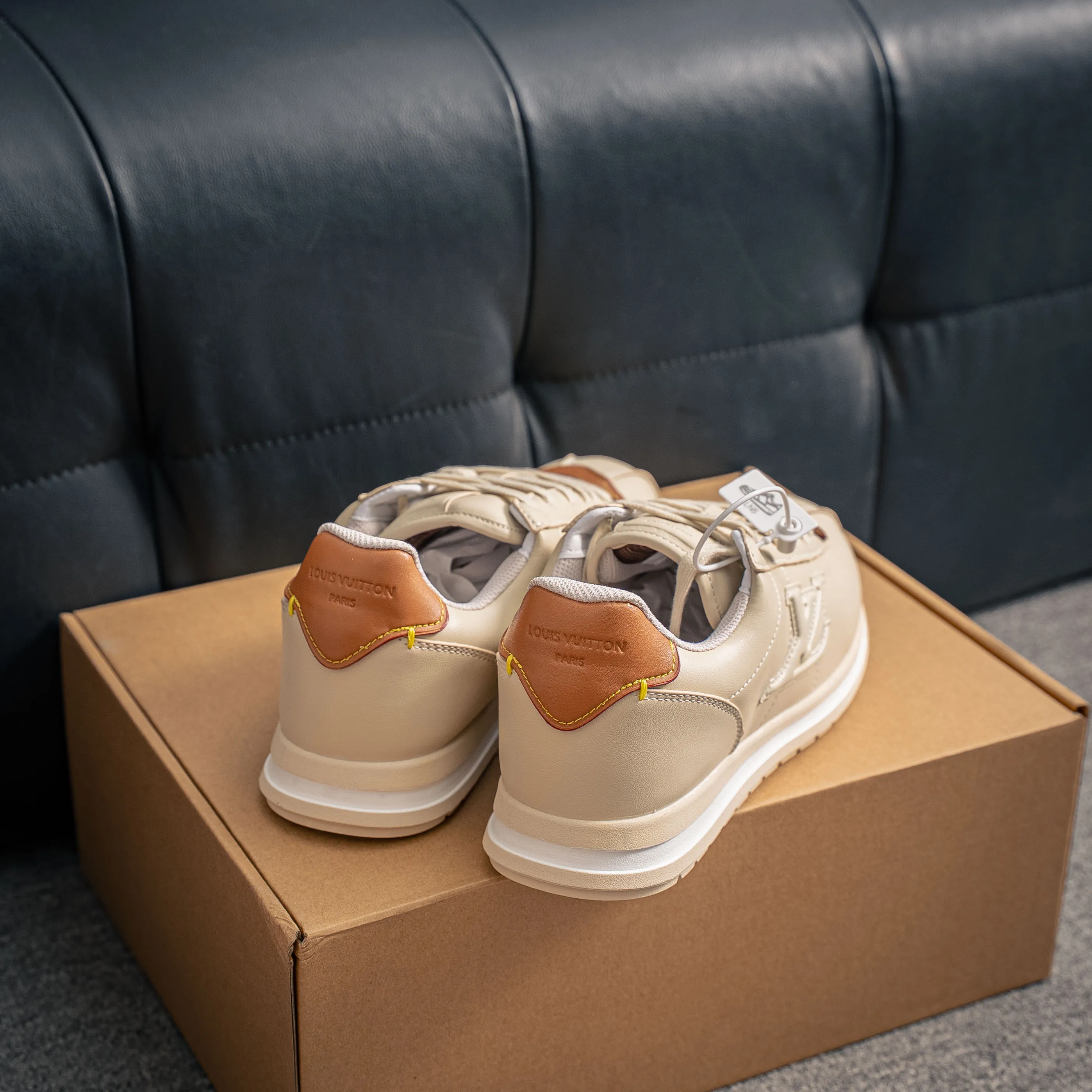 # LOUIS VUITTON x Nigo lv Buttersoft Cowhide Leather FW 25 Lace-Up Low-Top Shoes Same Style